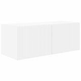 vidaXL TV Wall Cabinet Set Wall Mounted 4 pcs White Engineered Wood