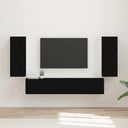 vidaXL TV Wall Cabinet Set Wall Mounted 4 pcs White Engineered Wood