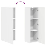 vidaXL Tv Wandkast Set Wandgemonteerd 4 pcs Wit Bewerkt hout