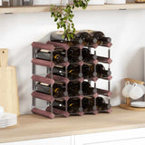 vidaXL Wine Rack for 12 Bottles Solid Pine Wood