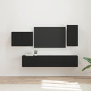 vidaXL TV Wall Cabinet Set Wall-Mounted 4 pcs White Engineered Wood