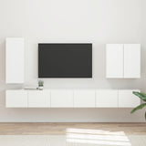 vidaXL TV Wall Cabinet Set Wall-mounted 6 pcs White