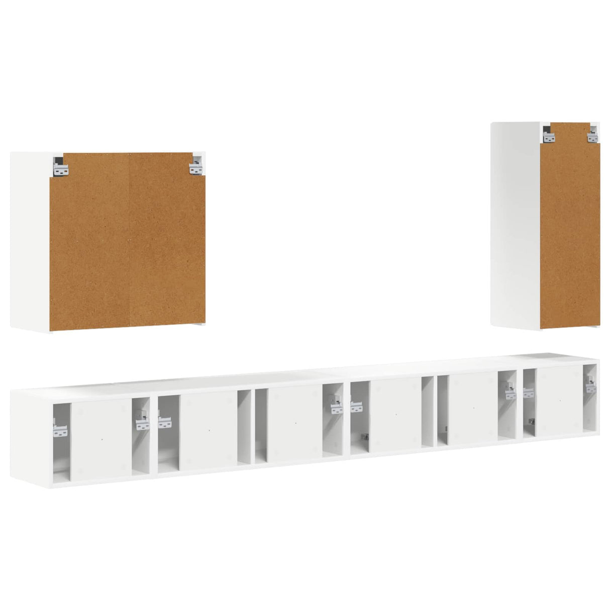 vidaXL TV Wall Cabinet Set Wall-mounted 6 pcs White
