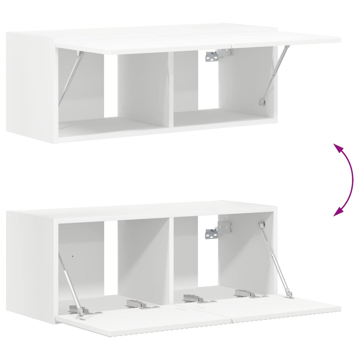 vidaXL TV Wall Cabinet Set Wall-mounted 6 pcs White