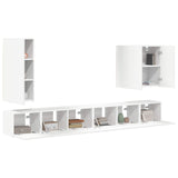 vidaXL TV Wall Cabinet Set Wall-mounted 6 pcs White