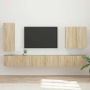vidaXL TV Wall Cabinet Set Wall-mounted 6 pcs White