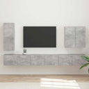 vidaXL TV Wall Cabinet Set Wall-mounted 6 pcs White