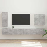 vidaXL TV Wall Cabinet Set Wall-mounted 6 pcs White