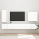 vidaXL TV Wall Cabinet Set Wall-mounted 6 pcs White