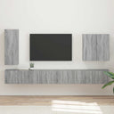 vidaXL TV Wall Cabinet Set Wall-mounted 6 pcs White
