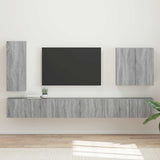 vidaXL TV Wall Cabinet Set Wall-mounted 6 pcs White