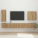 vidaXL TV Wall Cabinet Set Wall-mounted 6 pcs White