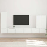vidaXL Tv Wandkast Set Wandgemonteerd 6 pcs Wit