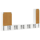 vidaXL Tv Wandkast Set Wandgemonteerd 6 pcs Wit