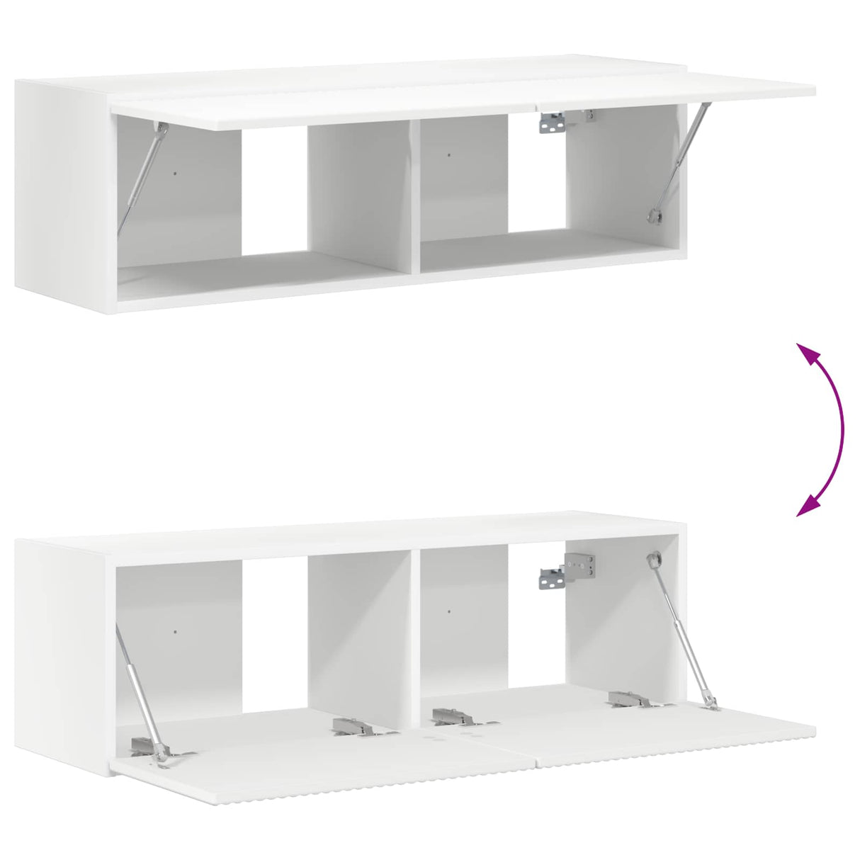 vidaXL Tv Wandkast Set Wandgemonteerd 6 pcs Wit