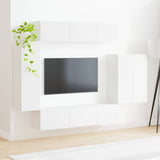 vidaXL Tv Wandkast Set Wandgemonteerd 6 pcs Wit