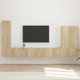vidaXL Tv Wandkast Set Wandgemonteerd 6 pcs Wit