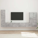 vidaXL Tv Wandkast Set Wandgemonteerd 6 pcs Wit