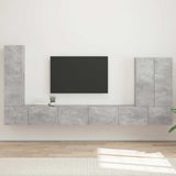 vidaXL Tv Wandkast Set Wandgemonteerd 6 pcs Wit