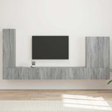 vidaXL Tv Wandkast Set Wandgemonteerd 6 pcs Wit