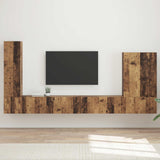 vidaXL Tv Wandkast Set Wandgemonteerd 6 pcs Wit