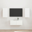 vidaXL TV Cabinet Set Wall-Mounted 2 pcs White Engineered Wood