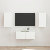vidaXL TV Cabinet Set Wall-Mounted 2 pcs White Engineered Wood