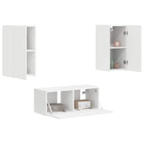 vidaXL TV Cabinet Set Wall-Mounted 2 pcs White Engineered Wood
