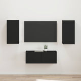 vidaXL TV Cabinet Set Wall-Mounted 2 pcs White Engineered Wood