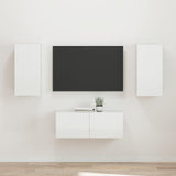vidaXL TV Cabinet Set Wall-Mounted 2 pcs White Engineered Wood