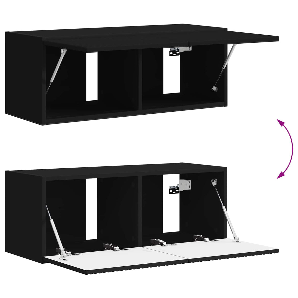 vidaXL Tv-meubelset Wandgemonteerd 3 pcs Wit Bewerkt hout
