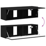 vidaXL Tv-meubelset Wandgemonteerd 3 pcs Wit Bewerkt hout