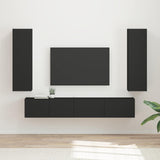 vidaXL Tv-meubelset Wandgemonteerd 3 pcs Wit Bewerkt hout