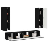 vidaXL Tv-meubelset Wandgemonteerd 3 pcs Wit Bewerkt hout