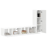 vidaXL TV Cabinet Set Wall-Mounted 3 pcs White Engineered Wood
