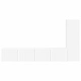 vidaXL TV Cabinet Set Wall-Mounted 3 pcs White Engineered Wood