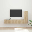 vidaXL TV Cabinet Set Wall-Mounted 3 pcs White Engineered Wood