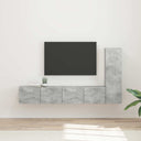 vidaXL TV Cabinet Set Wall-Mounted 3 pcs White Engineered Wood