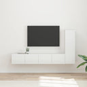 vidaXL TV Cabinet Set Wall-Mounted 3 pcs White Engineered Wood