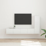 vidaXL TV Cabinet Set Wall-Mounted 3 pcs White Engineered Wood