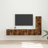 vidaXL TV Cabinet Set Wall-Mounted 3 pcs White Engineered Wood
