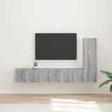 vidaXL TV Cabinet Set Wall-Mounted 3 pcs White Engineered Wood