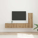 vidaXL TV Cabinet Set Wall-Mounted 3 pcs White Engineered Wood