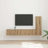 vidaXL TV Cabinet Set Wall-Mounted 3 pcs White Engineered Wood