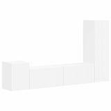 vidaXL Tv-meubelset Wandgemonteerd 4 pcs Wit Bewerkt hout