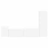 vidaXL Tv-meubelset Wandgemonteerd 4 pcs Wit Bewerkt hout