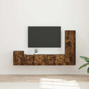 vidaXL Tv-meubelset Wandgemonteerd 4 pcs Wit Bewerkt hout