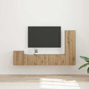 vidaXL Tv-meubelset Wandgemonteerd 4 pcs Wit Bewerkt hout