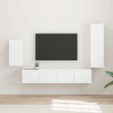 vidaXL Tv-meubelset Wandgemonteerd 4 pcs Wit Bewerkt hout