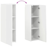 vidaXL Tv-meubelset Wandgemonteerd 4 pcs Wit Bewerkt hout